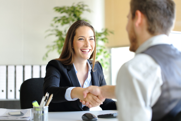 Businesspeople handshaking